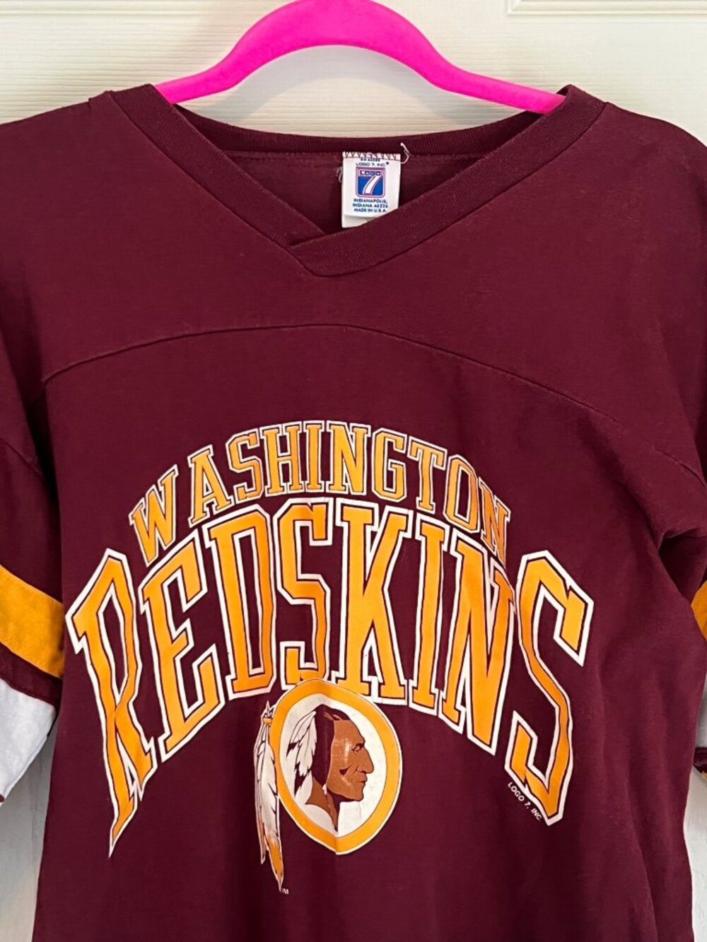 Vintage 90's Logo 7 Washington Redskins Single Stitch Made in USA T-shirt XL - Picture 2 of 13